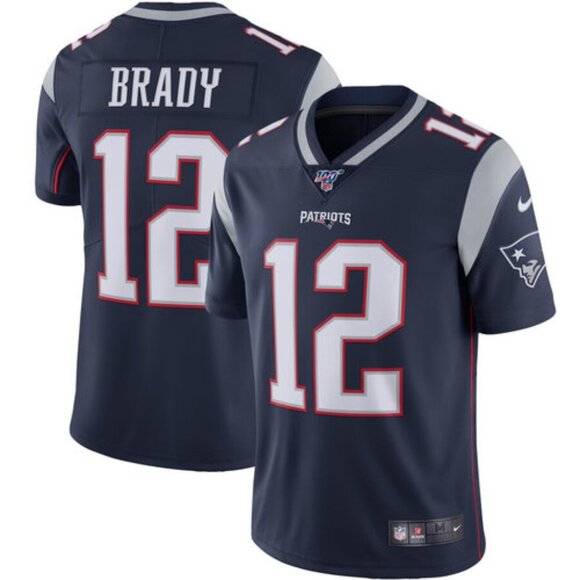 Mens Youths Kids Womens Tom Brady Navy Vapor Stitched Jersey